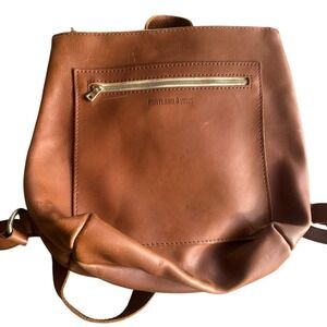 Portland Leather Tan Brown Leather Backpack